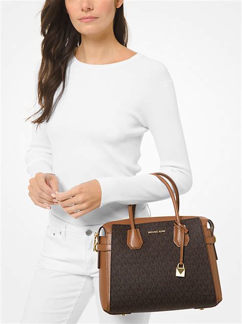 michael kors mercer bag medium old|Michael Kors mercer belted satchel.